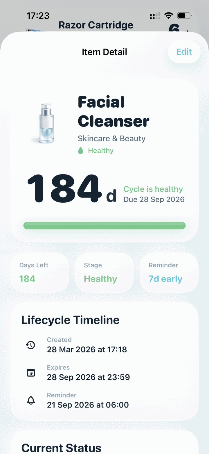 Altina item detail screen